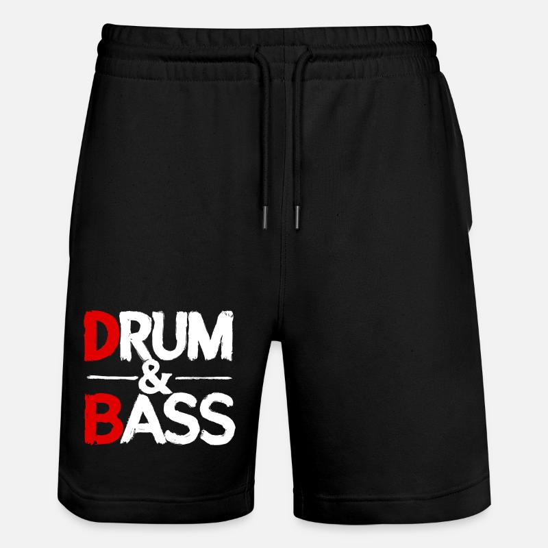 Drum & Bass / Rum & Ass Distressed - Short de jogging bio TRAINER Stanley/Stella unisexe - noir