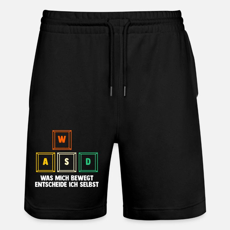 Spill, dataspiller, spiller - Stanley/Stella Trainer økologisk unisex-løpeshorts - svart