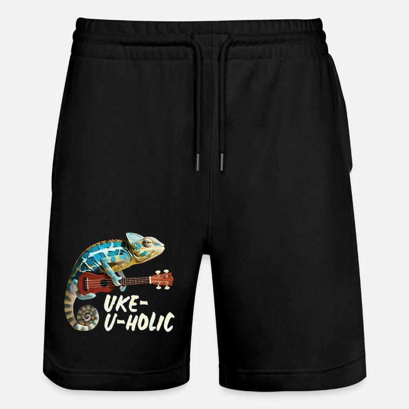 Chamäleon Uke-u-holic - Stanley/Stella Unisex Bio Joggingshorts Trainer  - Schwarz