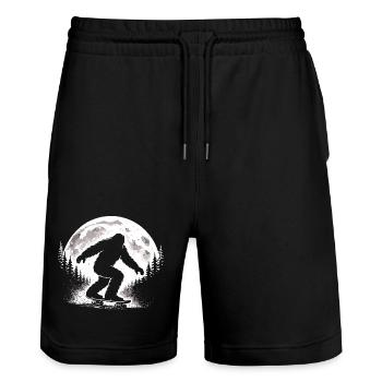 Bigfoot Skateboard - Short de jogging bio TRAINER Stanley/Stella unisexe - noir - Devant - Nik (191cm) & Marisol (170cm)