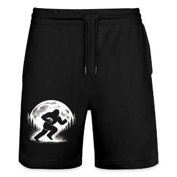 Bigfoot Rugby - Stanley/Stella Trainer Unisex Organic Jogging Shorts - black - Front - Nik (191cm) & Marisol (170cm)