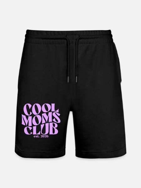 Cool Moms Club - Mom 2026 Gift - Stanley/Stella Trainer Unisex Organic Jogging Shorts - black