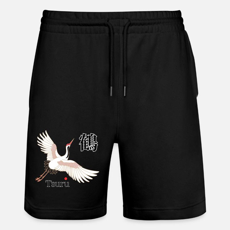 Tsuru Flugkunst Kanji - Stanley/Stella Unisex Bio Joggingshorts Trainer  - Schwarz