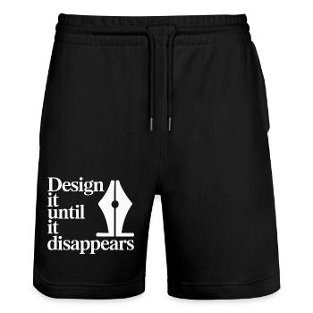 Logo Designer Design It Until It Brand Designer - Stanley/Stella Trainer Unisex Organic Jogging Shorts - black - Front - Nik (191cm) & Marisol (170cm)