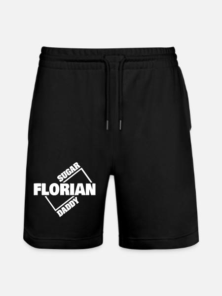 Gift for Florian - Stanley/Stella Trainer Unisex Organic Jogging Shorts - black