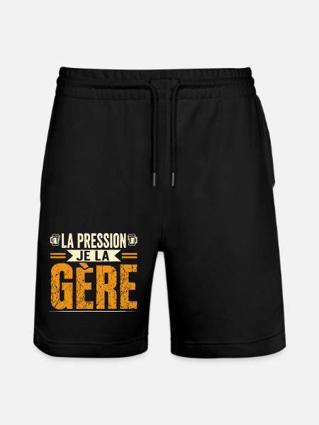 La pression je la gère - Short de jogging bio TRAINER Stanley/Stella unisexe - noir