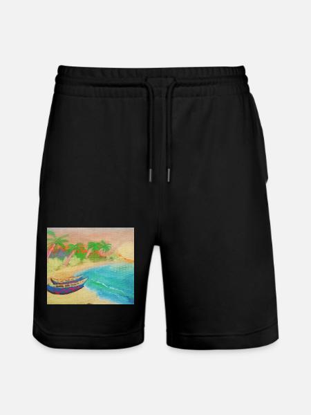 Reflets d'azur - Short de jogging bio TRAINER Stanley/Stella unisexe - noir