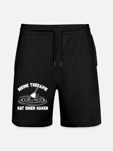 Angeln Therapie - Stanley/Stella Unisex Bio Joggingshorts Trainer  - Schwarz