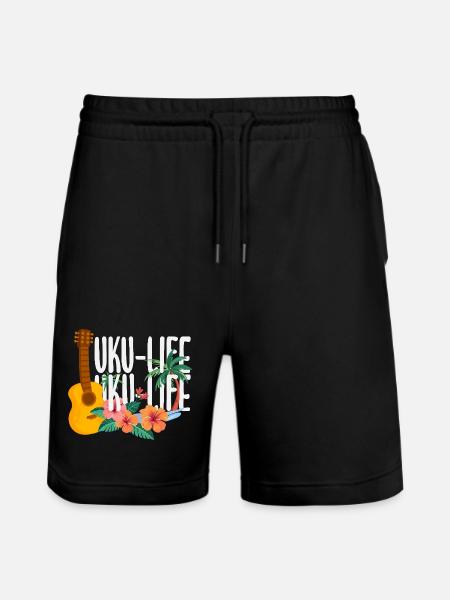 Funny Ukulele Designs and Sayings - Stanley/Stella Trainer Unisex Organic Jogging Shorts - black