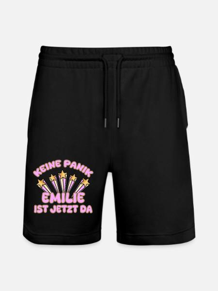 Spruch Emilie - Stanley/Stella Unisex Bio Joggingshorts Trainer  - Schwarz