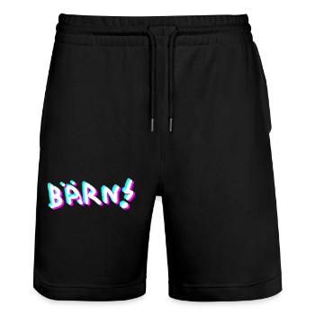 BÄRN Berne - Short de jogging bio TRAINER Stanley/Stella unisexe - noir - Devant - Nik (191cm) & Marisol (170cm)