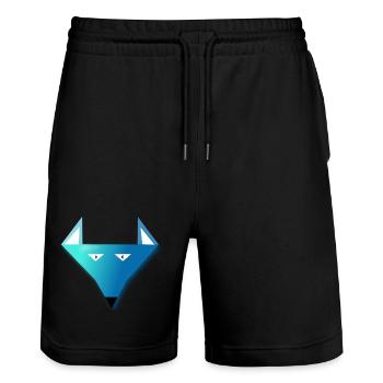 Polarwolf - Stanley/Stella Unisex Bio Joggingshorts Trainer  - Schwarz - Vorne - Nik (191cm) & Marisol (170cm)