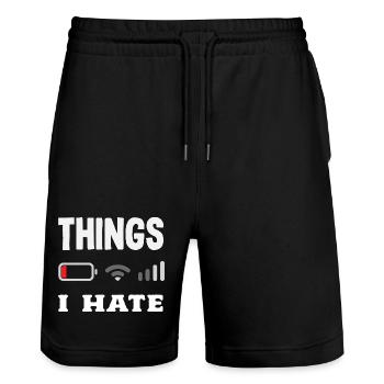 Dinge Die Ich Hasse - Stanley/Stella Unisex Bio Joggingshorts Trainer  - Schwarz - Vorne - Nik (191cm) & Marisol (170cm)