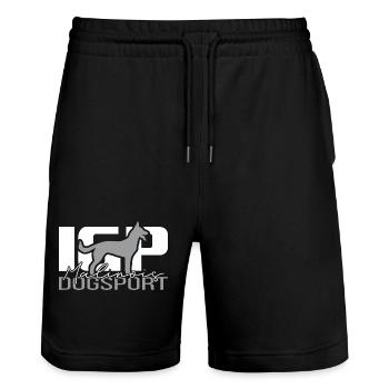 IGP Malinois Dogsport Hundesport Hunde Wilsigns - Stanley/Stella Unisex Bio Joggingshorts Trainer  - Schwarz - Vorne - Nik (191cm) & Marisol (170cm)