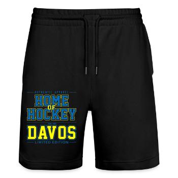 La maison du hockey - Short de jogging bio TRAINER Stanley/Stella unisexe - noir - Devant - Nik (191cm) & Marisol (170cm)