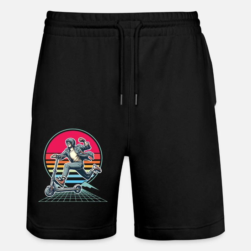 E-Scooter E-Roller Scooter - Stanley/Stella Trainer Unisex Organic Jogging Shorts - black
