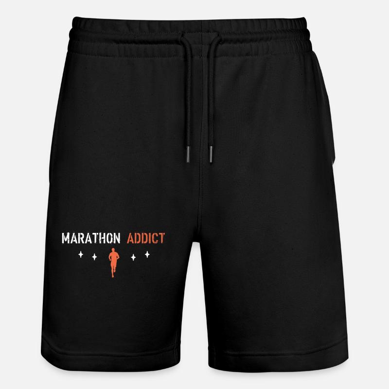 Marathon addict - Stanley/Stella Trainer Unisex Organic Jogging Shorts - black