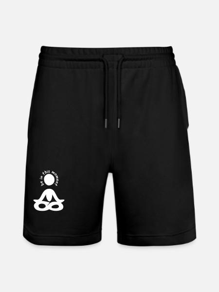 be in this moment - Stanley/Stella Trainer Unisex Organic Jogging Shorts - black