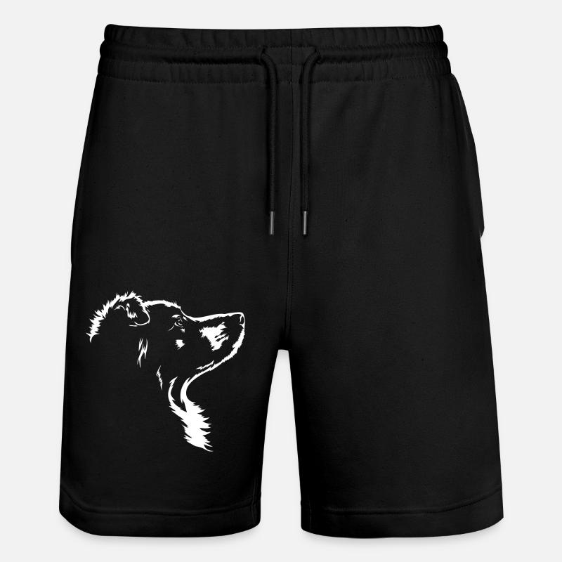 Australian Shepherd Hunde Aussie Hund Wilsigns - Stanley/Stella Unisex Bio Joggingshorts Trainer  - Schwarz