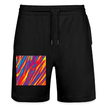 Nowhere Left To Hide - Stanley/Stella Trainer Unisex Organic Jogging Shorts - black - Front - Nik (191cm) & Marisol (170cm)
