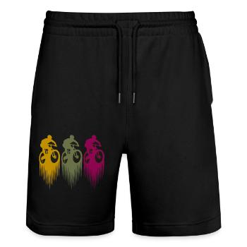 VTT VTT Vététiste coloré - Short de jogging bio TRAINER Stanley/Stella unisexe - noir - Devant - Nik (191cm) & Marisol (170cm)