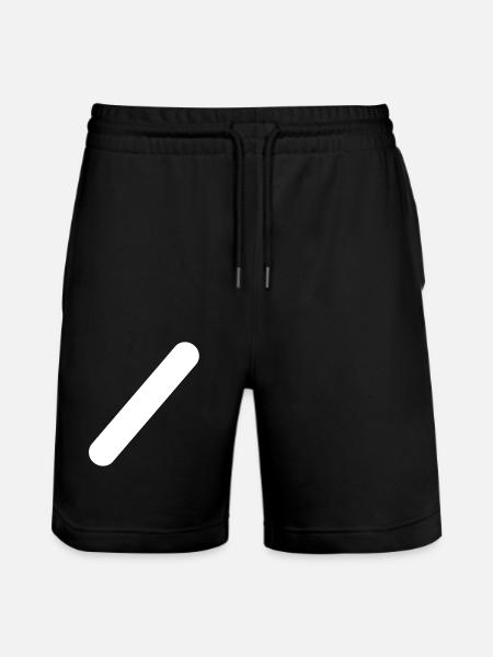 Diagonal dash diagonal line - Stanley/Stella Trainer Unisex Organic Jogging Shorts - black