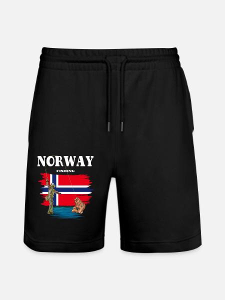 NORWAY FISHING - Stanley/Stella Trainer Unisex Organic Jogging Shorts - black