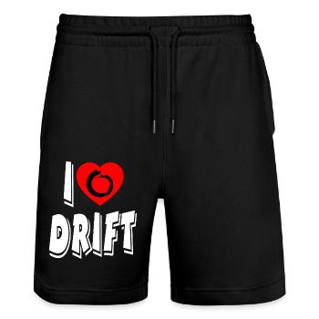 Car - Stanley/Stella Trainer Unisex Organic Jogging Shorts - black - Front - Nik (191cm) & Marisol (170cm)