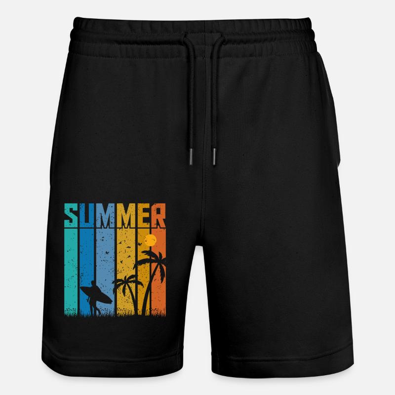 Surfeur d’ambiance estivale - Short de jogging bio TRAINER Stanley/Stella unisexe - noir