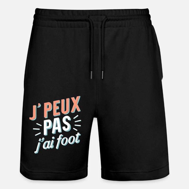 J'peux pas j'ai foot - Short de jogging bio TRAINER Stanley/Stella unisexe - noir