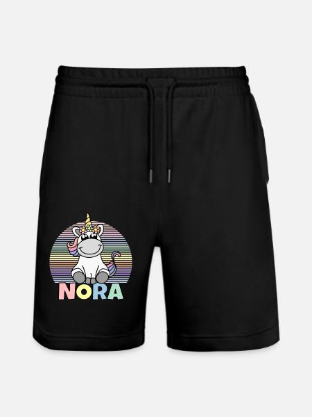 Nome dell'unicorno Nora - Pantaloncini da jogger ecologici unisex Trainer di Stanley/Stella - nero