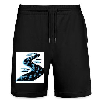 Farbspiel - Stanley/Stella Unisex Bio Joggingshorts Trainer  - Schwarz - Vorne - Nik (191cm) & Marisol (170cm)