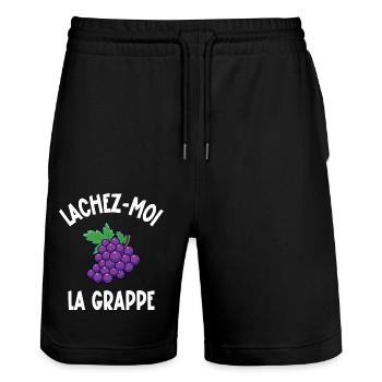 lâchez-moi la grappe - Short de jogging bio TRAINER Stanley/Stella unisexe - noir - Devant - Nik (191cm) & Marisol (170cm)