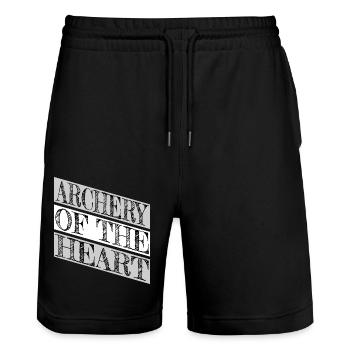 emotional intimacy funny passion awesome - Stanley/Stella Unisex Bio Joggingshorts Trainer  - Schwarz - Vorne - Nik (191cm) & Marisol (170cm)