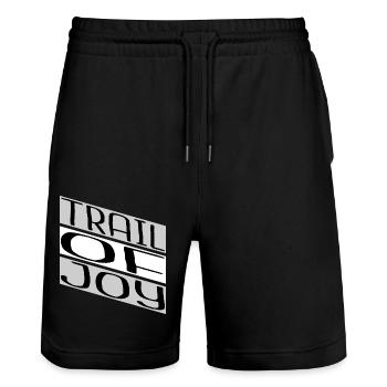 Pure Bliss Bliss Cultivating Bliss - Stanley/Stella Trainer Unisex Organic Jogging Shorts - black - Front - Nik (191cm) & Marisol (170cm)