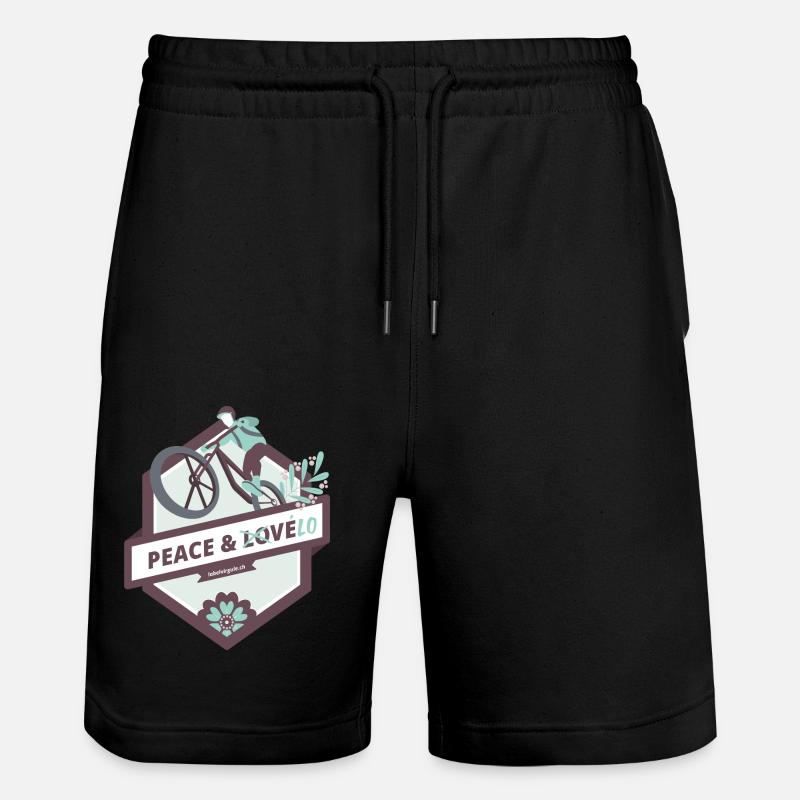 Peace & Vélo - Short de jogging bio TRAINER Stanley/Stella unisexe - noir