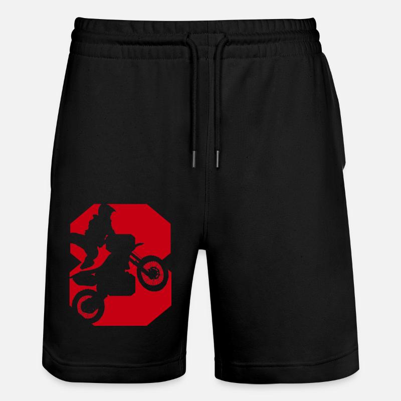 Moto 8 biker - Stanley/Stella Trainer Unisex Organic Jogging Shorts - black