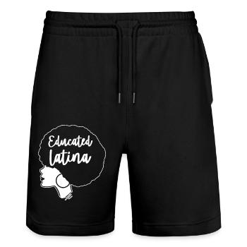Afro Latina - Short de jogging bio TRAINER Stanley/Stella unisexe - noir - Devant - Nik (191cm) & Marisol (170cm)