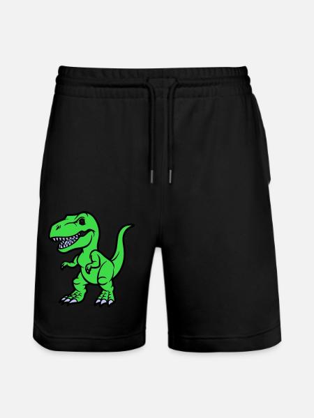 T Rex Comic - Stanley/Stella Trainer Unisex Organic Jogging Shorts - black