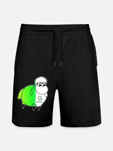 Wolly Sheepling Ladebalken-Schaf Gaming - Stanley/Stella Unisex Bio Joggingshorts Trainer - Schwarz