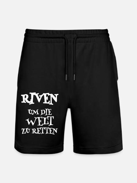 Riven as a saviour - Stanley/Stella Trainer Unisex Organic Jogging Shorts - black