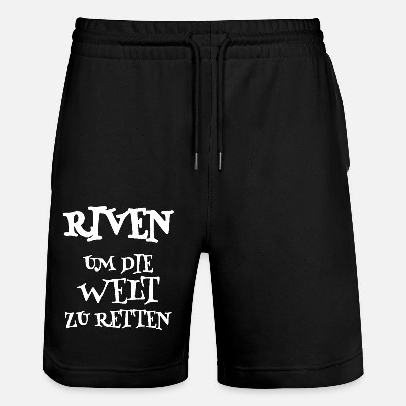Riven as a saviour - Stanley/Stella Trainer Unisex Organic Jogging Shorts - black