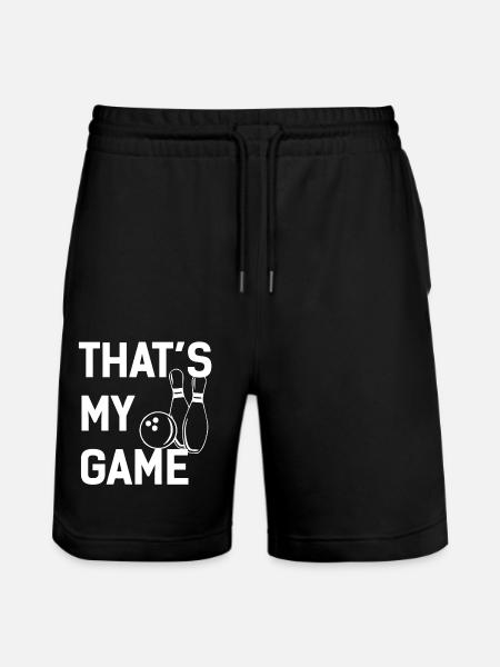 My Game Is Bowling - Stanley/Stella Trainer Unisex Organic Jogging Shorts - black