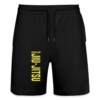T-shirt Jiu Jitsu Brésilien JJB Jiu-Jitsu - Short de jogging bio TRAINER Stanley/Stella unisexe - noir - Devant - Nik (191cm) & Marisol (170cm)