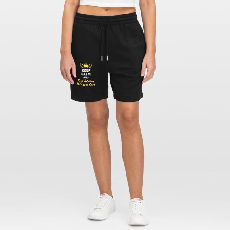 Keep Calm and Keep Adding Things to Cart Stanley/Stella Trainer Unisex Organic Jogging Shorts