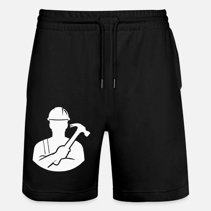 handwerker - Stanley/Stella Unisex Bio Joggingshorts Trainer  - Schwarz