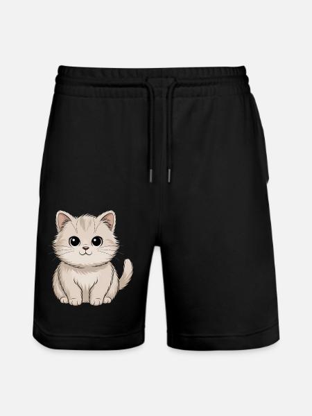 Perserkatze - Stanley/Stella Unisex Bio Joggingshorts Trainer  - Schwarz