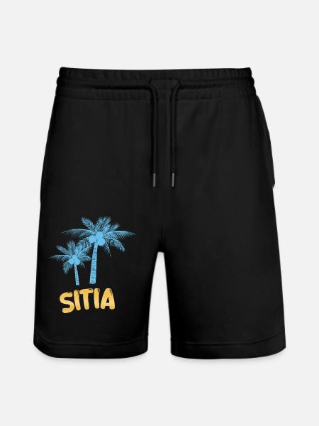 Sitia - Stanley/Stella Trainer Unisex Organic Jogging Shorts - black