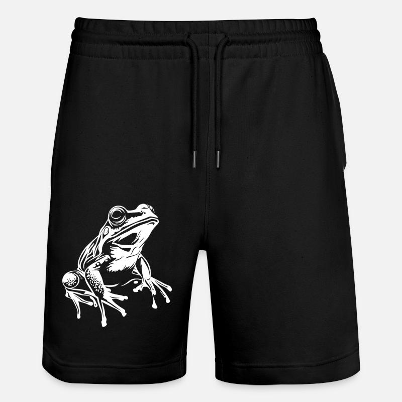 Graphique de grenouille - Short de jogging bio TRAINER Stanley/Stella unisexe - noir