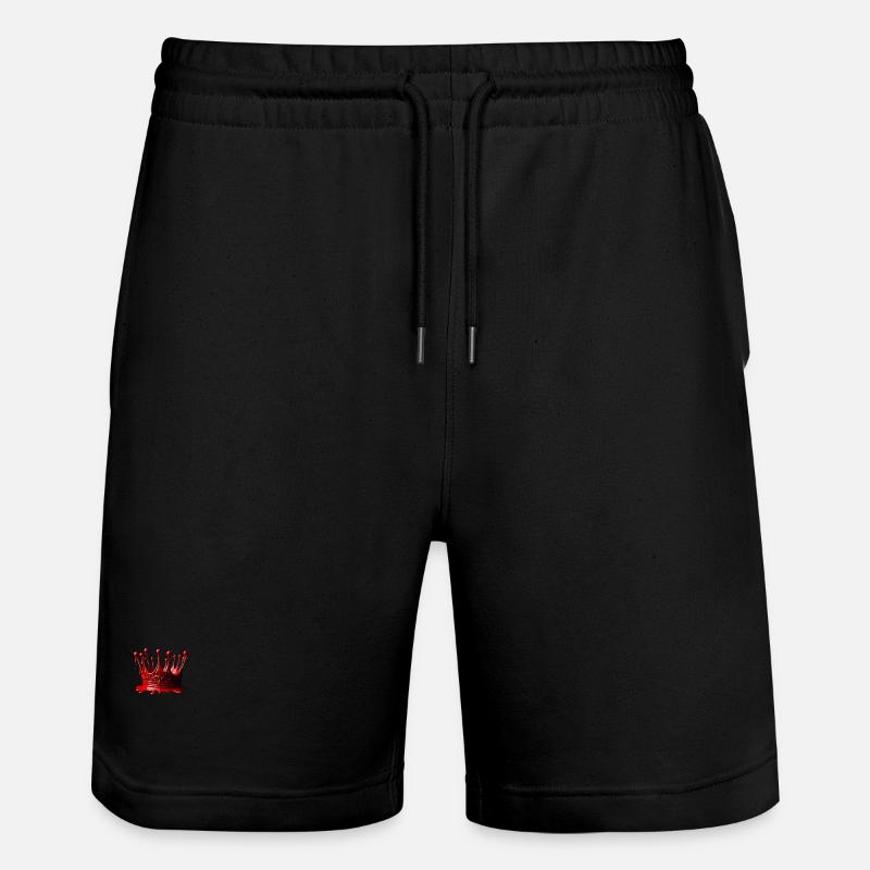 Rote Siegellackkrone 👑 - Stanley/Stella Unisex Bio Joggingshorts Trainer  - Schwarz